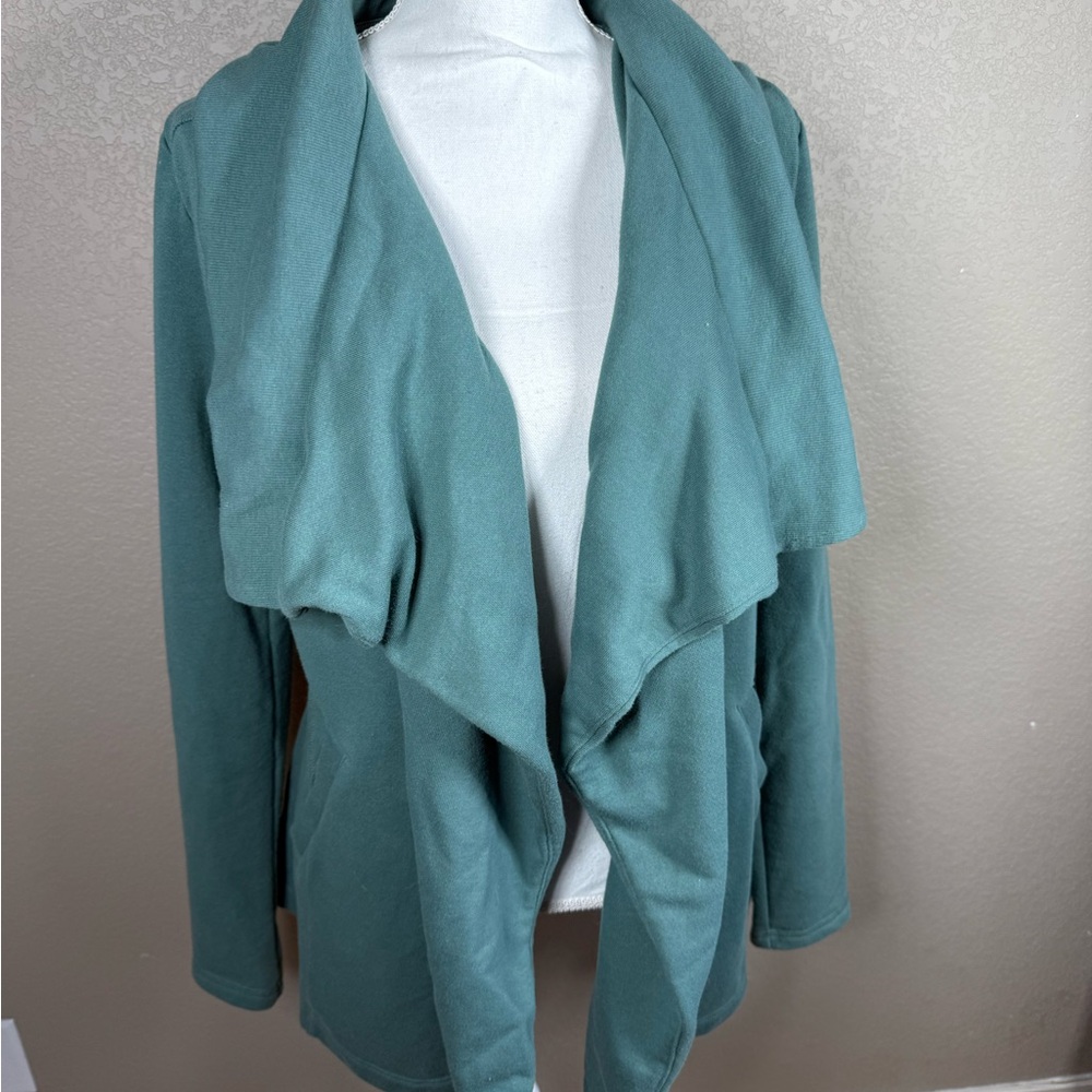 Teal‎ Open Front Cardigan by Saturday Sunday